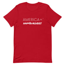 America = ®  Hamburgers T-shirt | Unisex Humor & Fun T-shirts